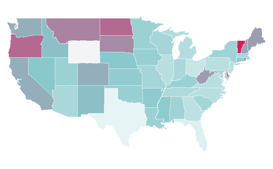 Affinity by region — Downtempo, United States