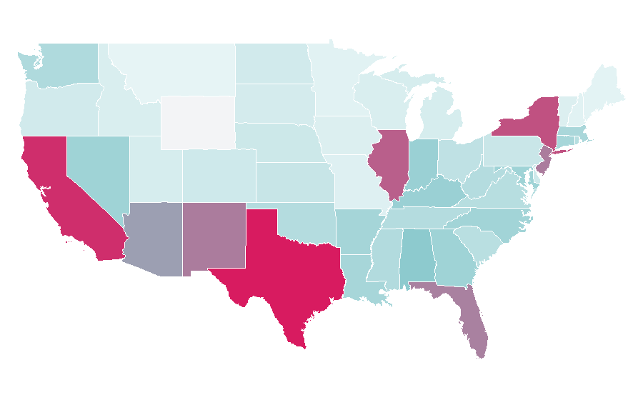Affinity by region — Downy, United States