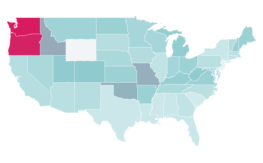 Affinity by region — Dragon Age, United States