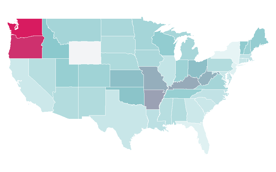Affinity by region — Dragon Age: Origins, United States