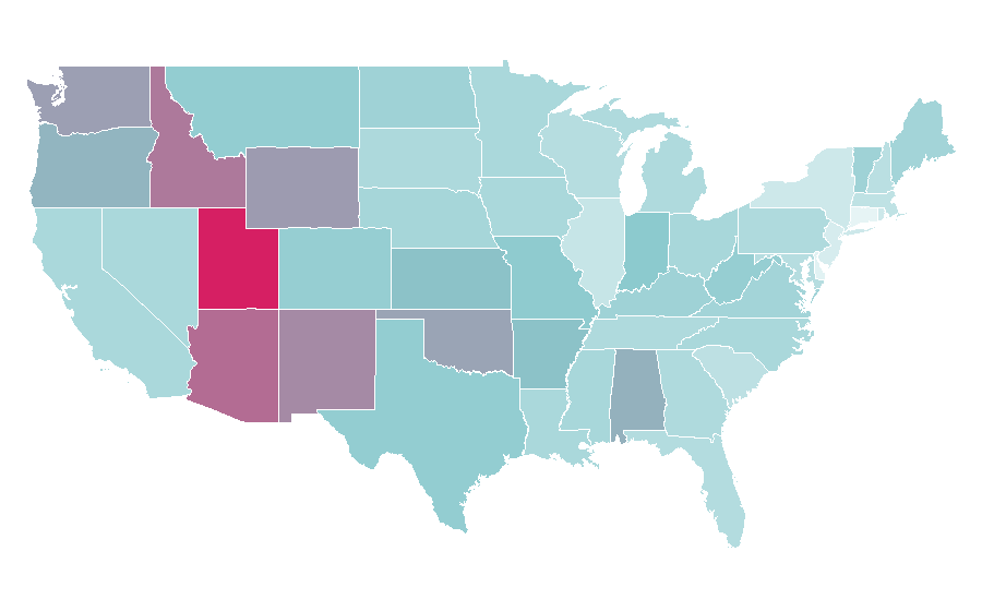 Affinity by region — Dragon (Dungeons & Dragons), United States
