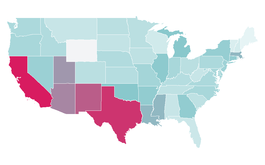 Affinity by region — Drama movies, United States