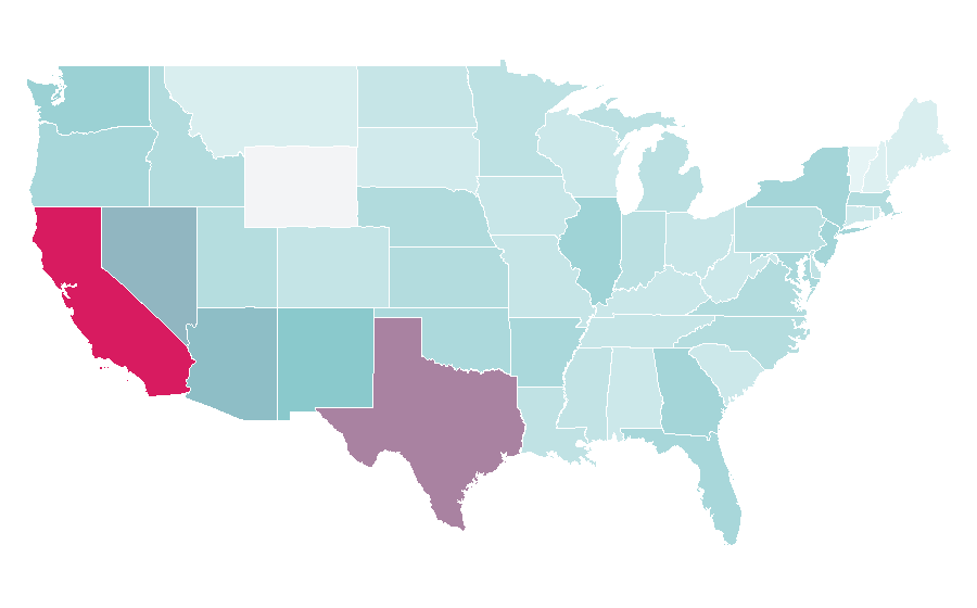 Affinity by region — Drawer (furniture), United States