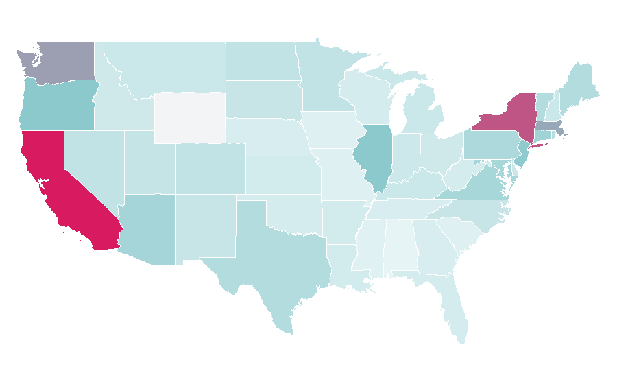 Affinity by region — Dream pop, United States