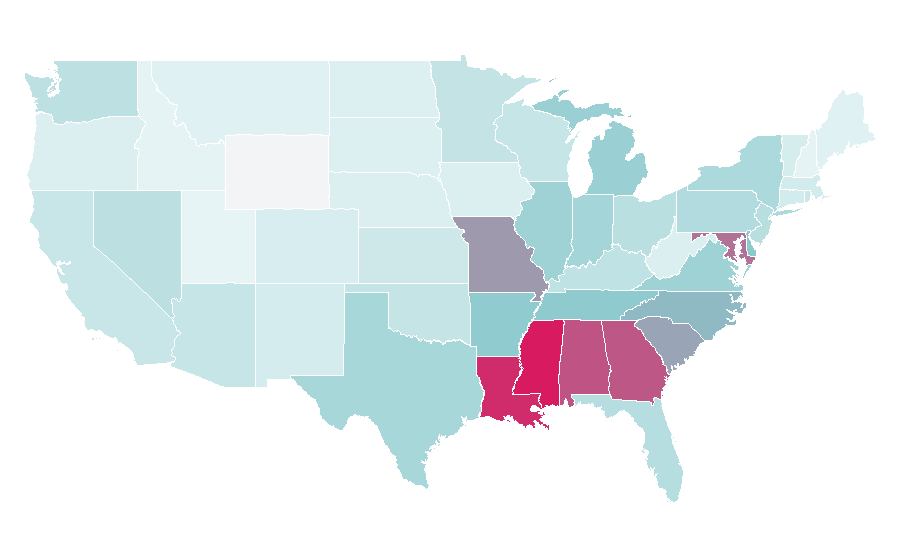 Affinity by region — Dreamgirls, United States