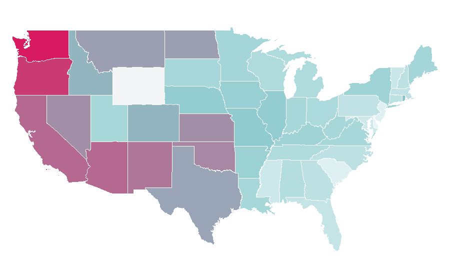 Affinity by region — Dredd, United States