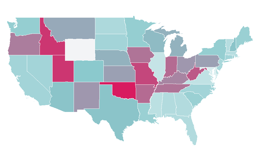 Affinity by region — Drew Barrymore, United States