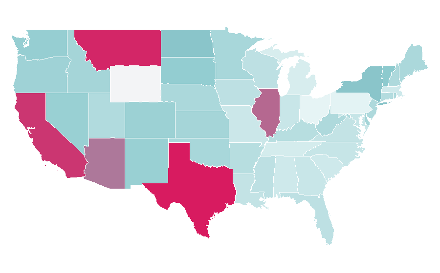 Affinity by region — Dried meat, United States