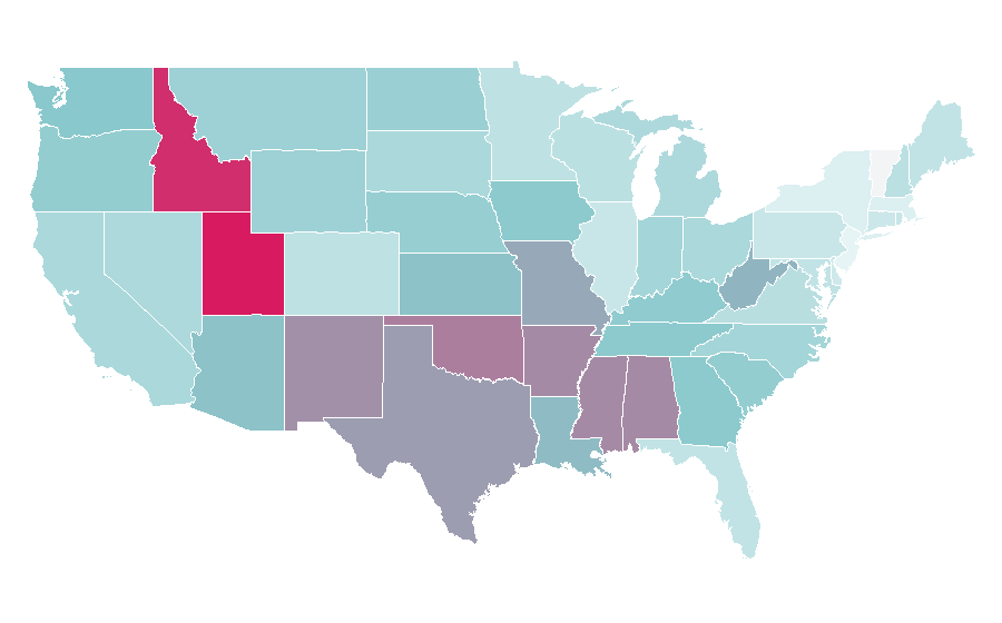 Affinity by region — Drop Dead Diva, United States