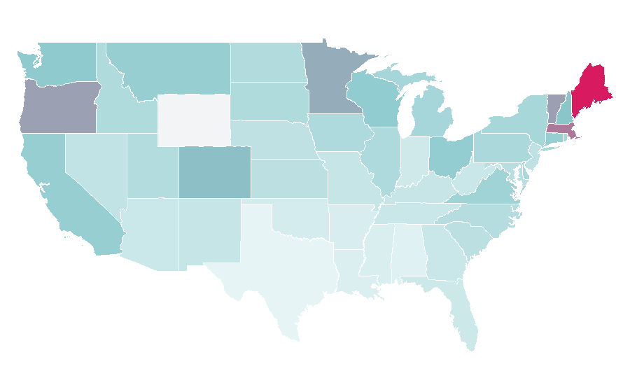 Affinity by region — Drum and bass, United States