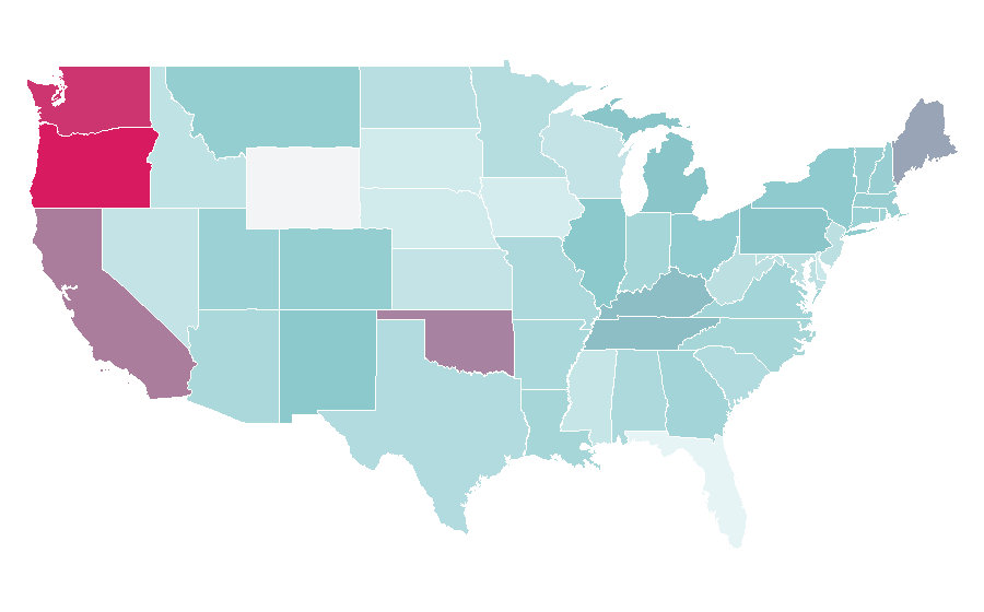 Affinity by region — Drum machine, United States