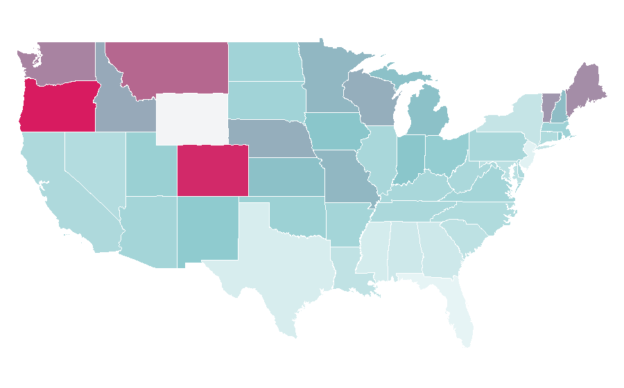 Affinity by region — Drunk History, United States