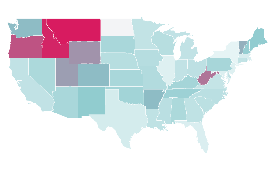 Affinity by region — Dual-sport motorcycle, United States