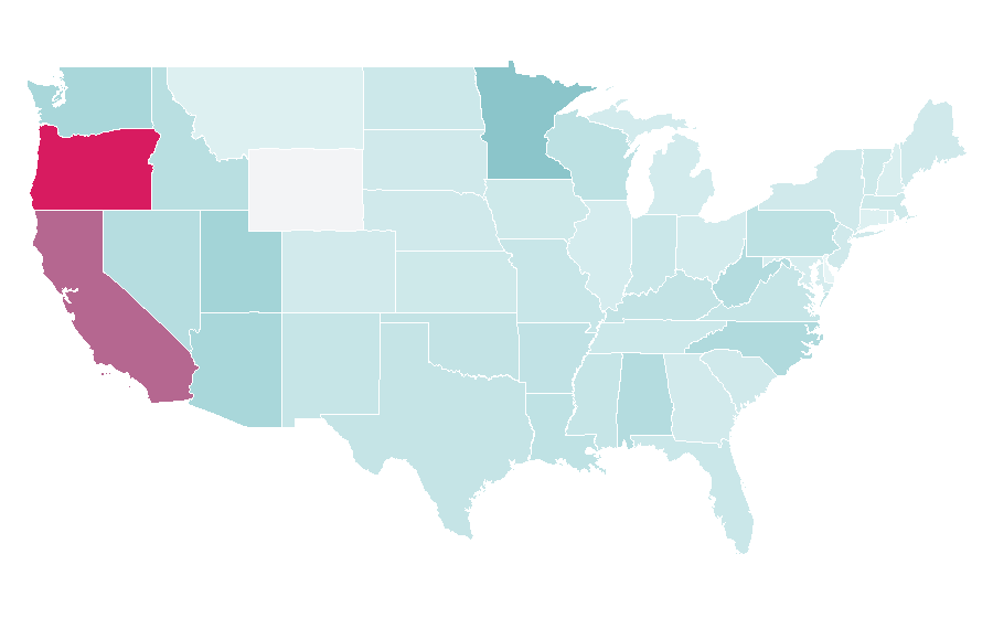 Affinity by region — Duck, United States