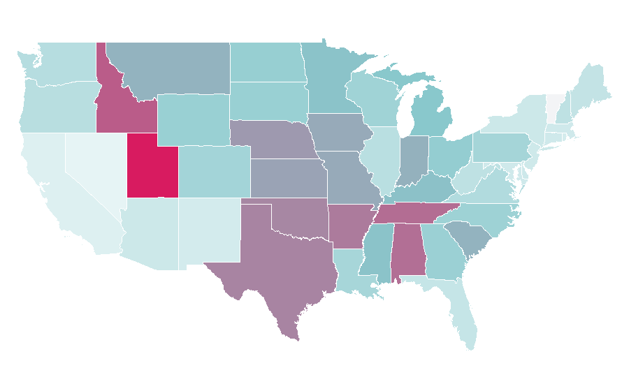 Affinity by region — Dude Perfect, United States