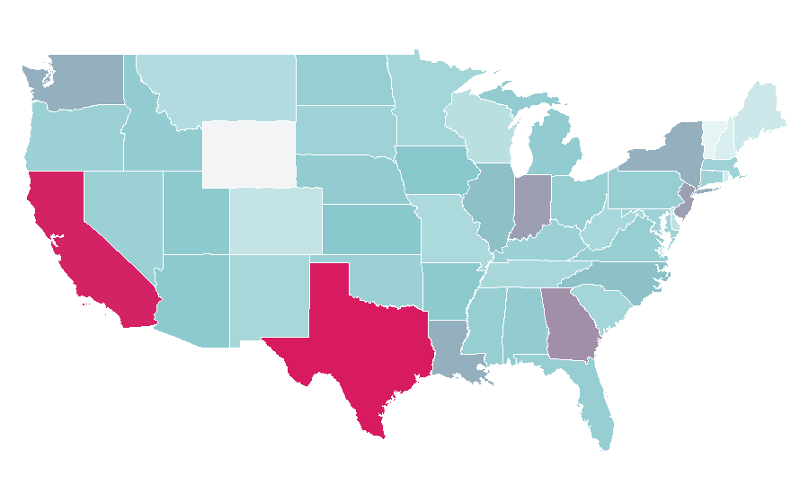Affinity by region — Dumbbell, United States
