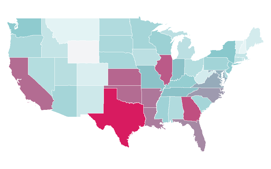 Affinity by region — Duplex (building), United States