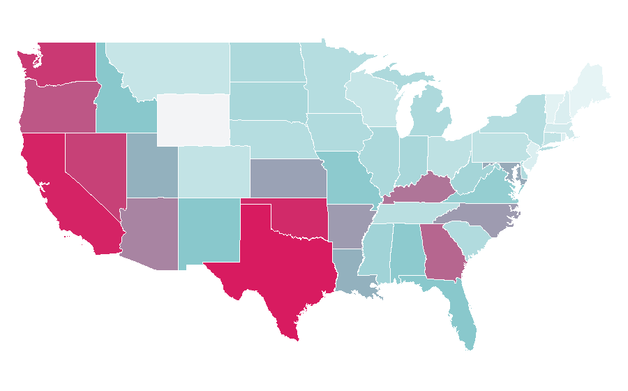 Affinity by region — Durarara!!, United States
