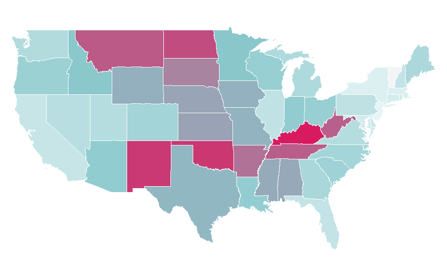 Affinity by region — Dwight Yoakam, United States