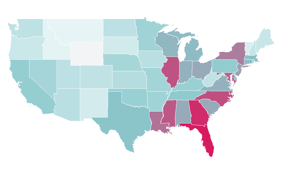Affinity by region — Dwyane Wade, United States