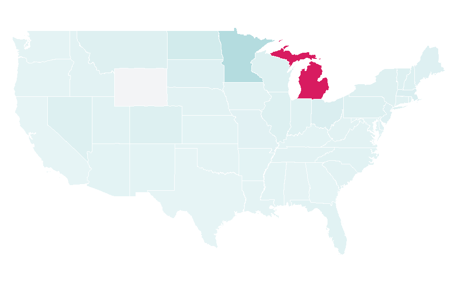 Affinity by region — Dylan Larkin, United States