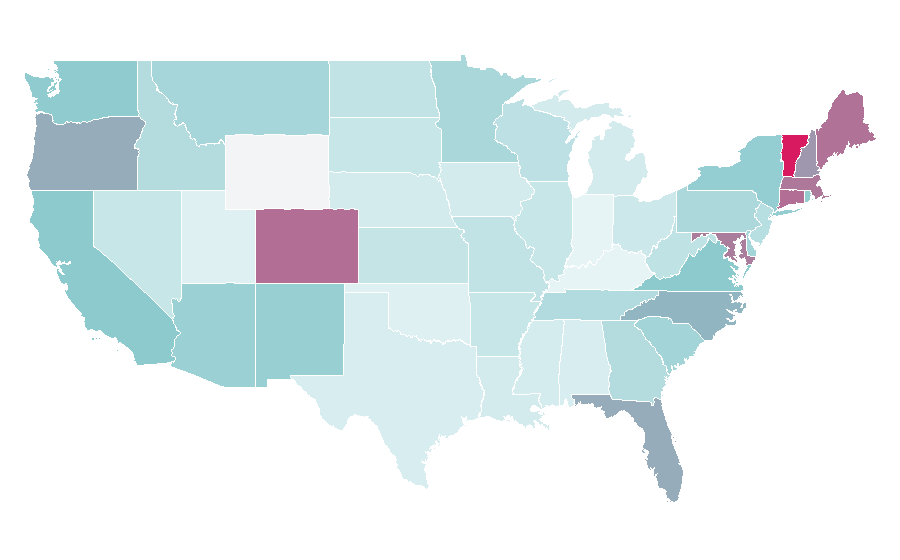 Affinity by region — E-card, United States