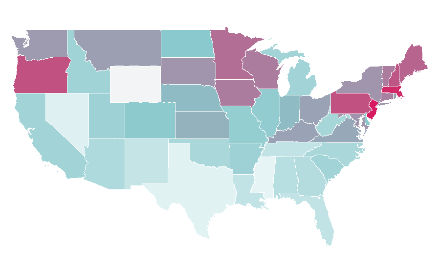 Affinity by region — E Street Band, United States