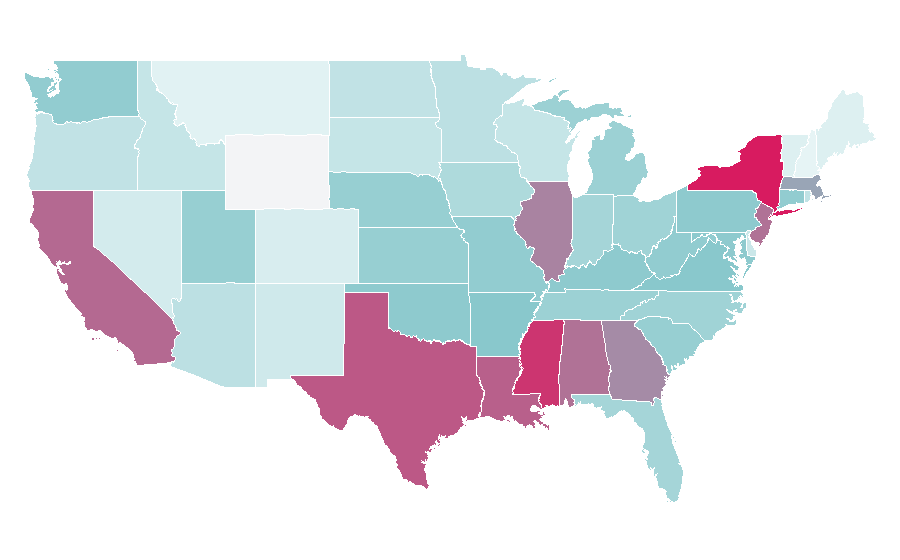 Affinité par région — Earring, États-Unis