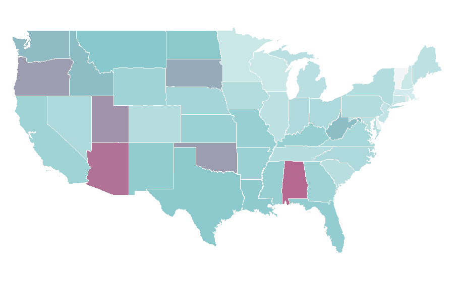Affinität nach Region — EartH, USA