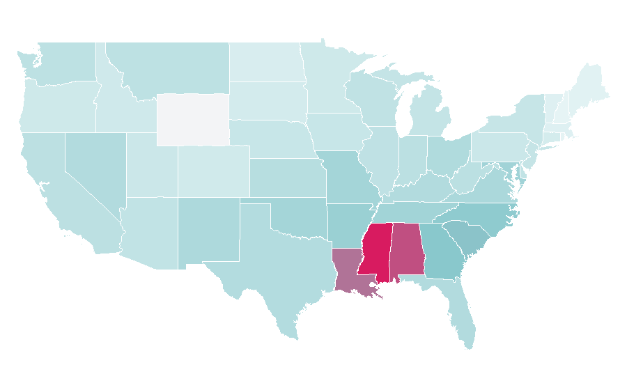 Affinity by region — Earth Day, United States