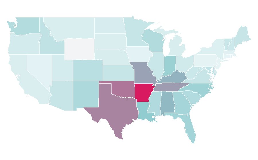 Affinity by region — EarthBound, United States