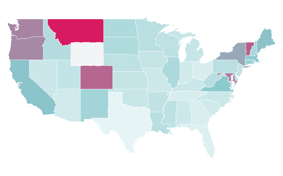 Affinity by region — Earthjustice, United States