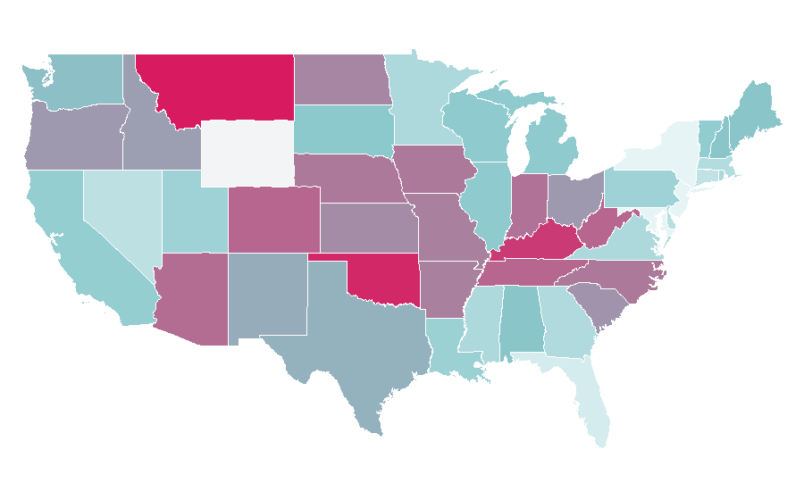 Affinity by region — Eastbound & Down, United States