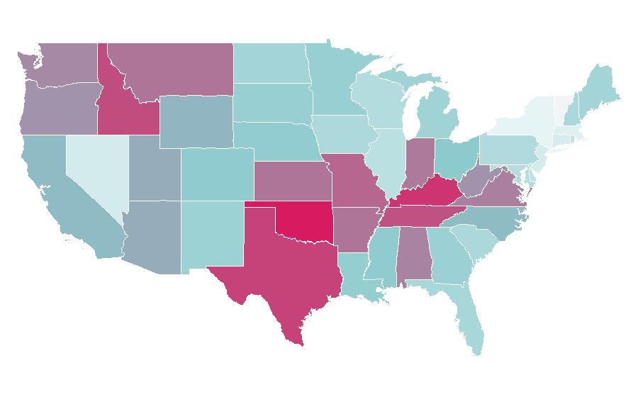 Affinity by region — Eastern Orthodox Church, United States