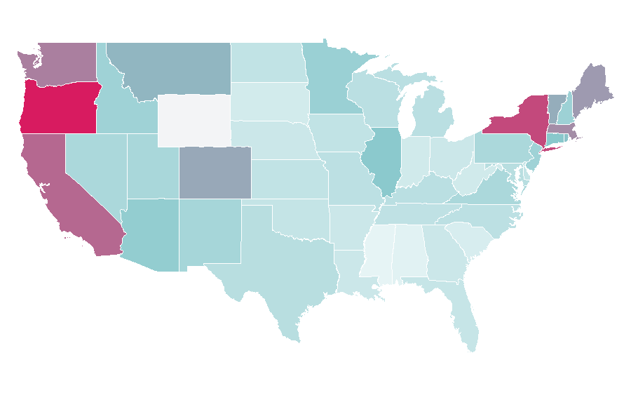 Affinity by region — Eastern Promises, United States
