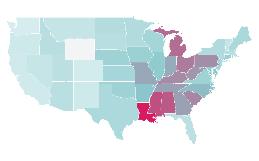 Affinity by region — Easy-Bake Oven, United States