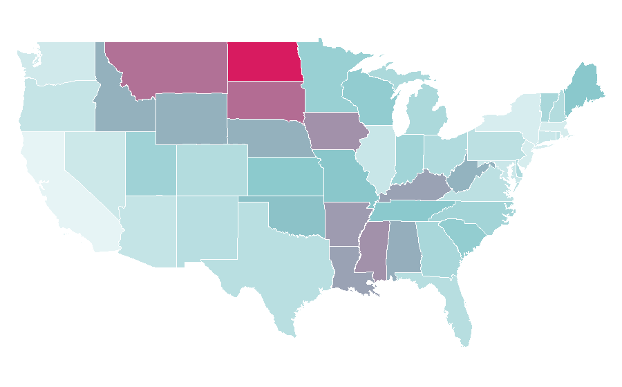 Affinity by region — Easy Canvas Prints, United States
