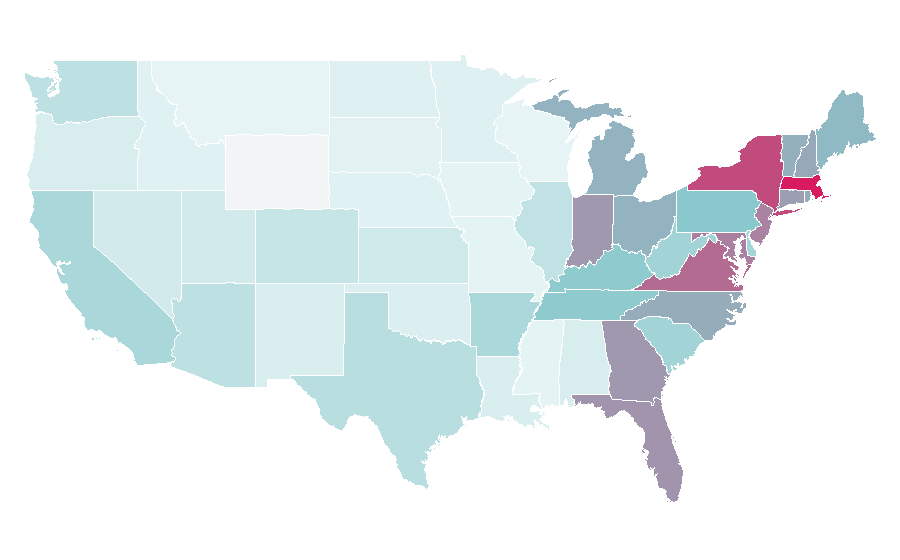 Affinity by region — Eau de toilette, United States
