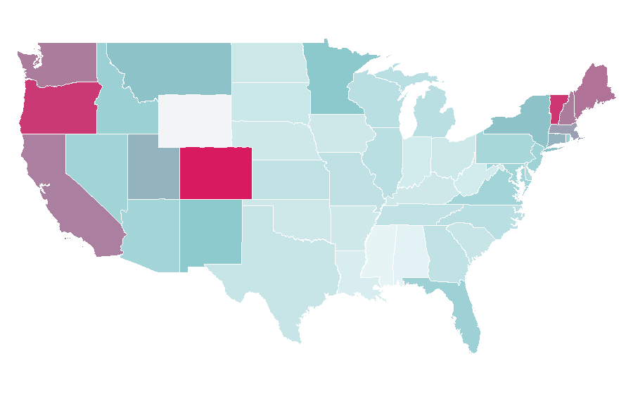 Affinity by region — Eckart Tolle, United States