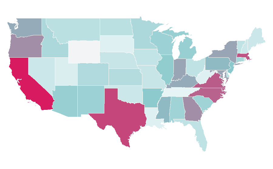 Affinity by region — Economist, United States