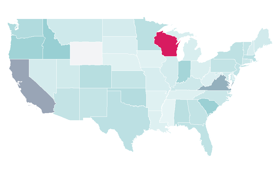 Affinity by region — Ecosia, United States