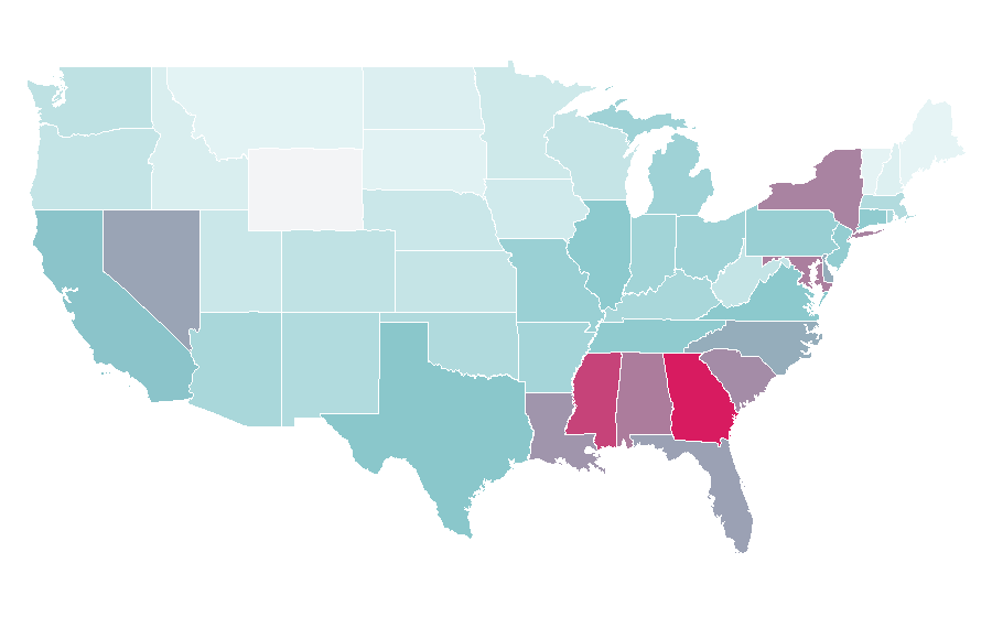 Affinity by region — Ed Hardy, United States