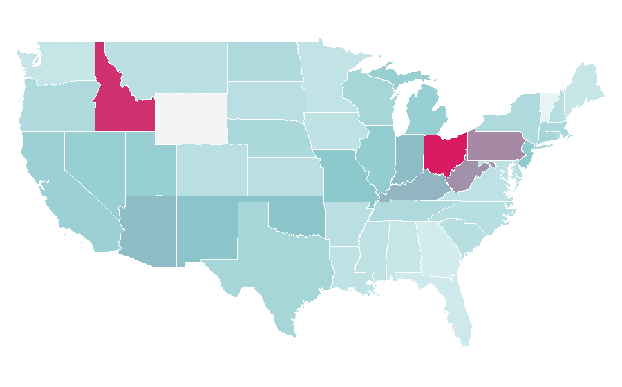 Affinity by region — Ed O'Neill, United States