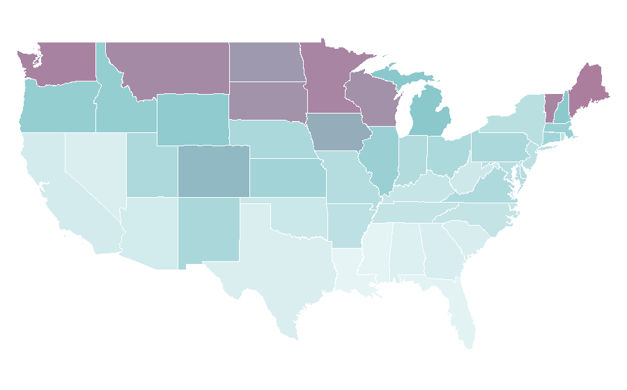 Affinity by region — Eddie Bauer, United States