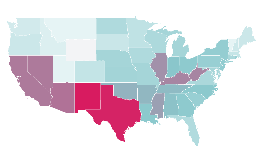Affinity by region — Eddie Guerrero, United States