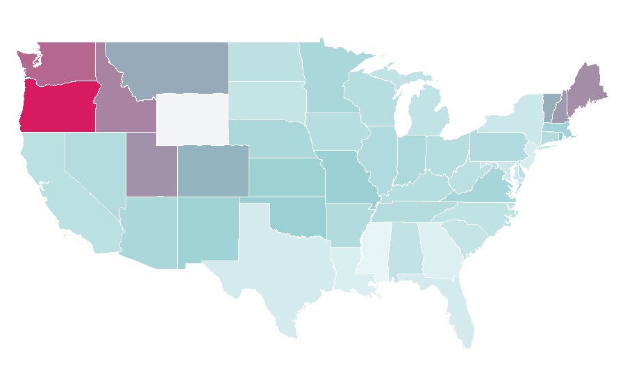 Affinity by region — Eddie Izzard, United States