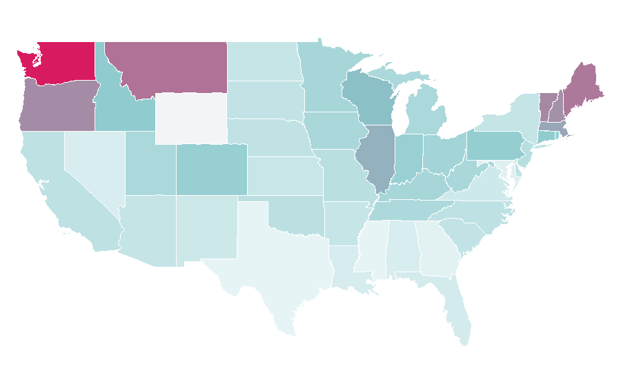 Affinity by region — Eddie Vedder, United States