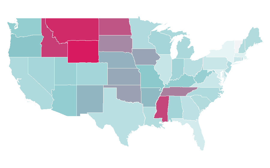 Affinity by region — Edelbrock, United States