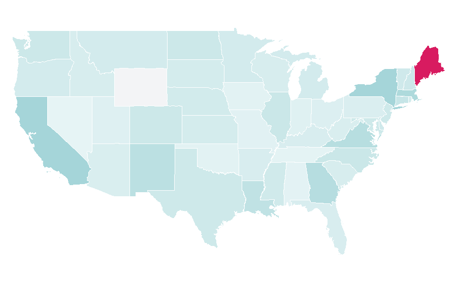 Affinité par région — Educational technology, États-Unis