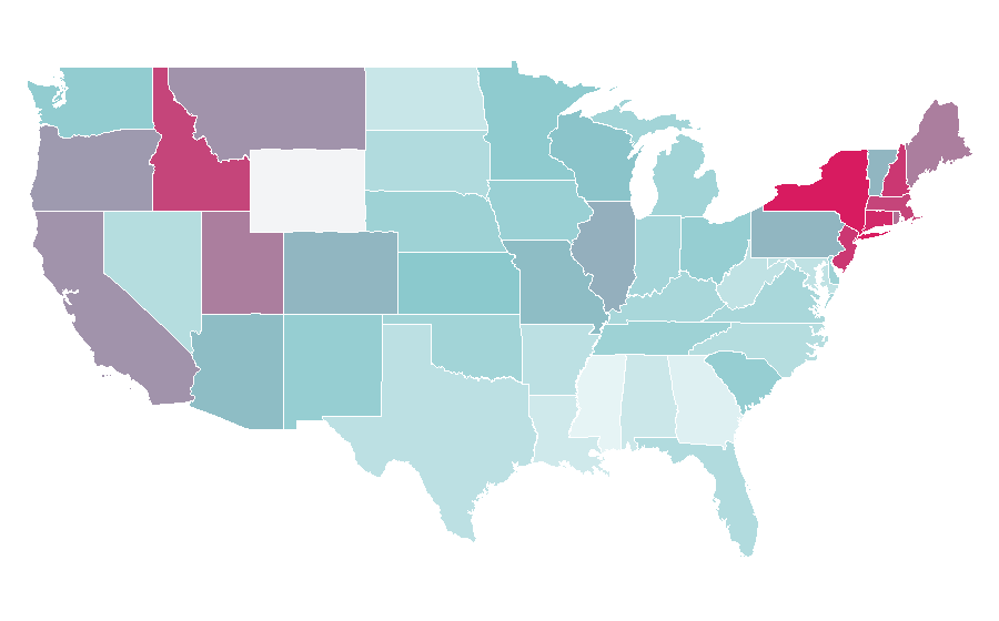 Affinity by region — Edward Burns, United States